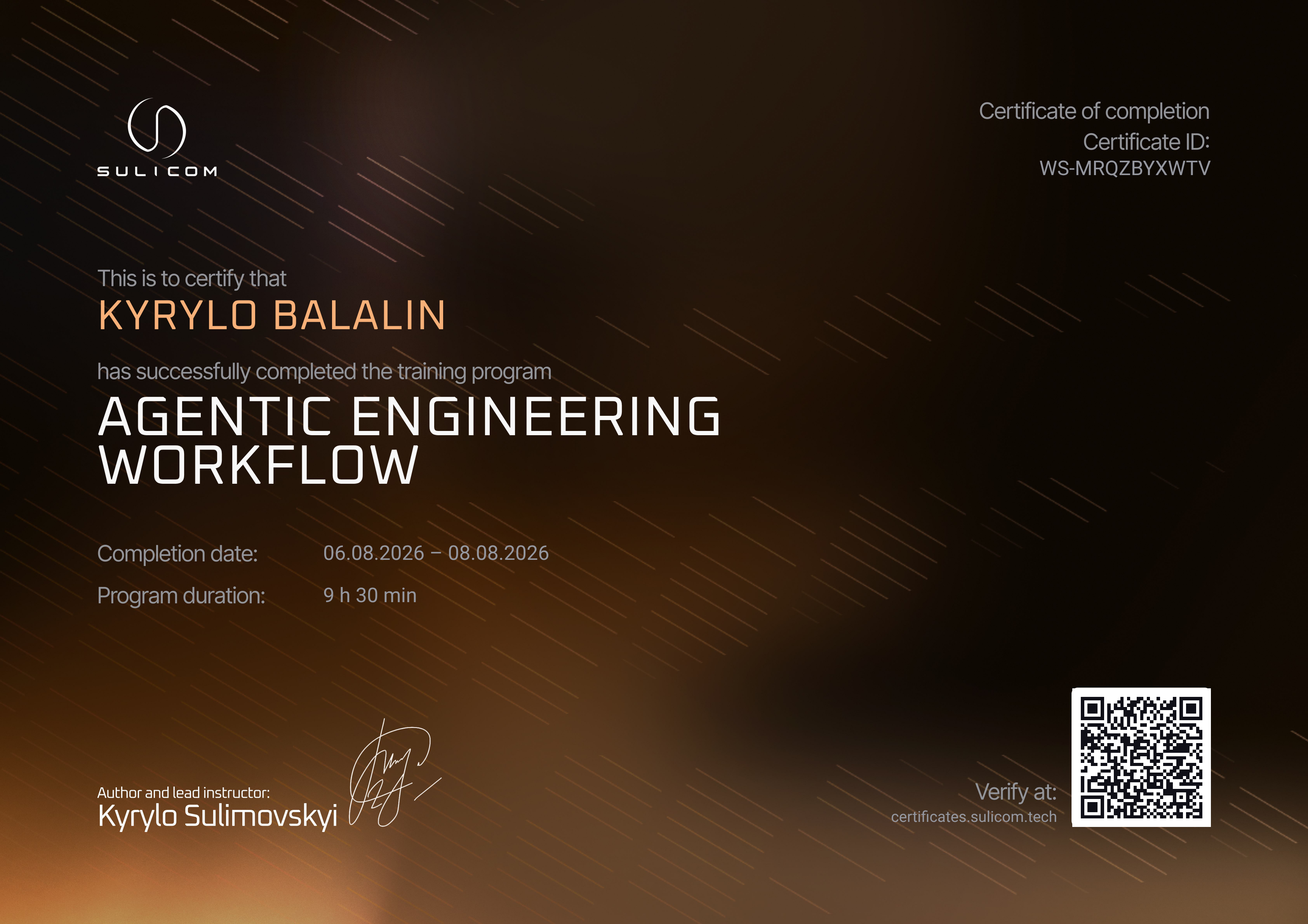 Certificate WS-MRQZBYXWTV — Kyrylo Balalin
